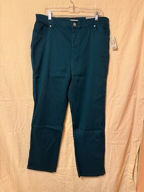 NWT Catherine’s Dark Teal Stretch Pull-On Pants